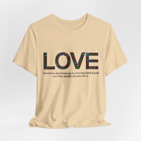 LOVE in American sign language Unisex Jersey Short Sleeve Tee - Image 93