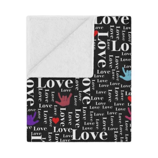 I Love you "American sign language" Microfiber Blanket - Image 9