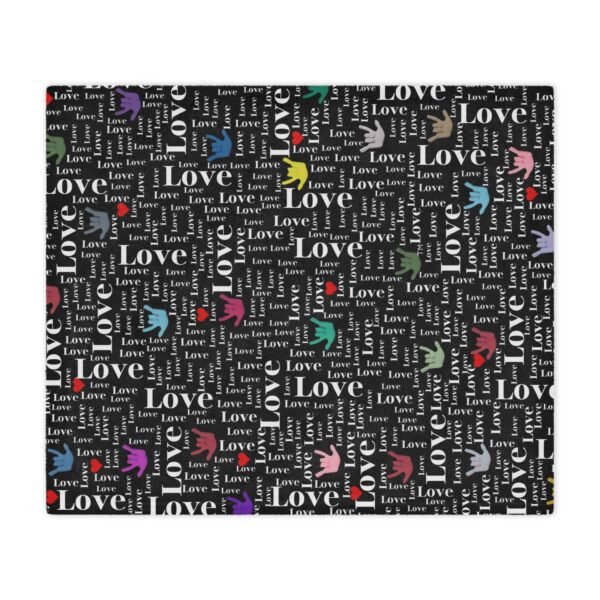 I Love you "American sign language" Microfiber Blanket - Image 8