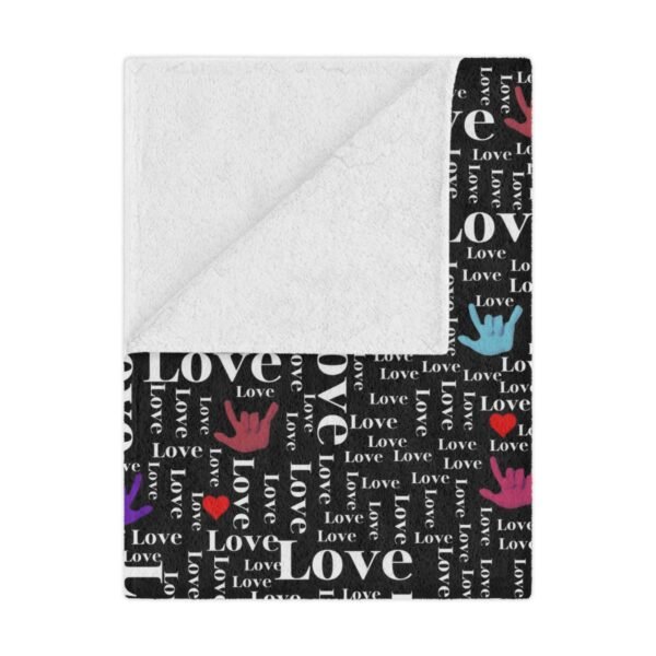 I Love you "American sign language" Microfiber Blanket - Image 4