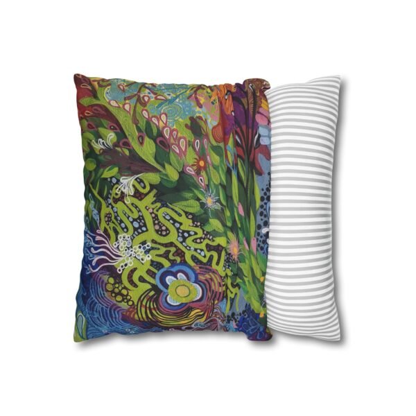 Real Abstract art Square Poly Canvas Pillowcase - Image 3