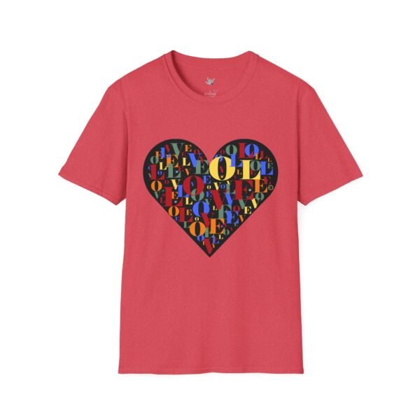 Beautiful LOVE-LOVE Unisex Softstyle T-Shirt - Image 52