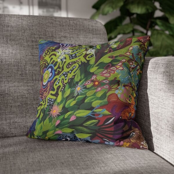 Real Abstract art Square Poly Canvas Pillowcase - Image 7