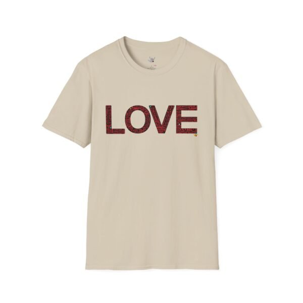 RED LOVE ASL In American sign language Unisex Softstyle T-Shirt - Image 38