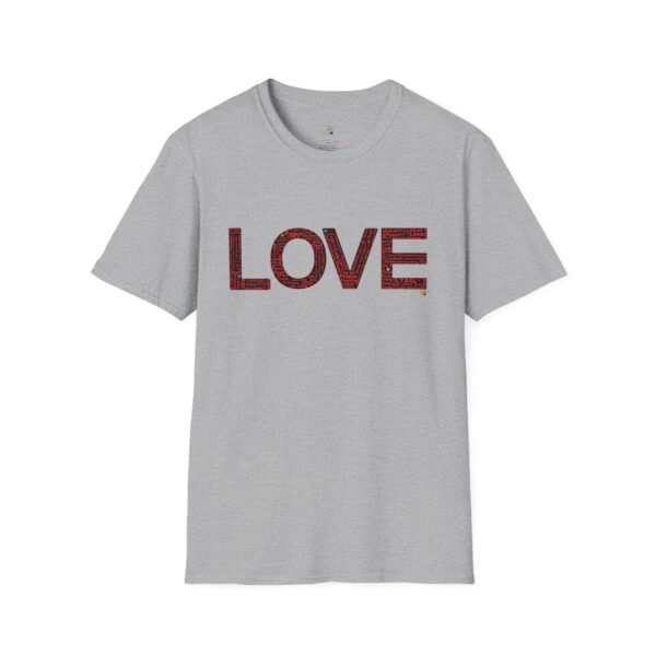 RED LOVE ASL In American sign language Unisex Softstyle T-Shirt - Image 62