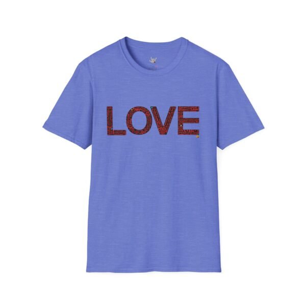 RED LOVE ASL In American sign language Unisex Softstyle T-Shirt - Image 122