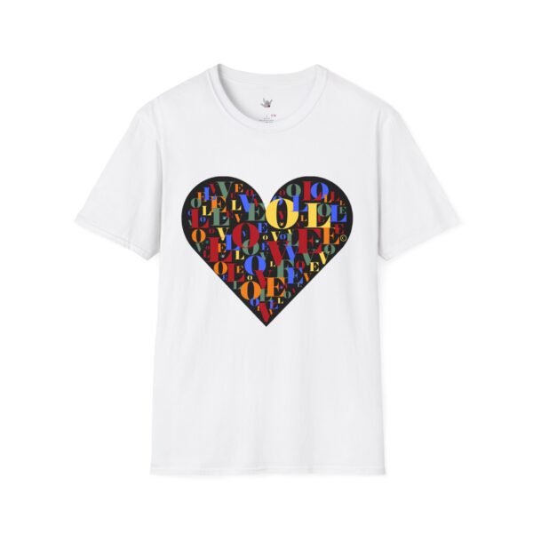 Beautiful LOVE-LOVE Unisex Softstyle T-Shirt - Image 5