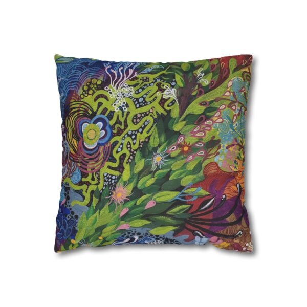 Real Abstract art Square Poly Canvas Pillowcase - Image 2