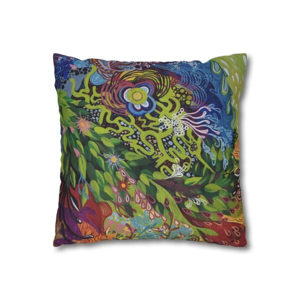 Real Abstract art Square Poly Canvas Pillowcase - Image 4