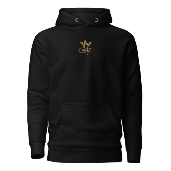 Marie's Original Embroidered Old Gold Logo Black Hoodie