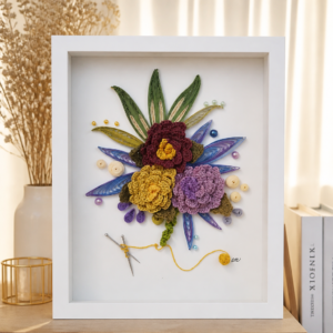 Floral crochet yarn