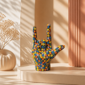 LQBTQ floral pastel beads Figurine