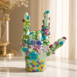 I love you floral clay Figurine